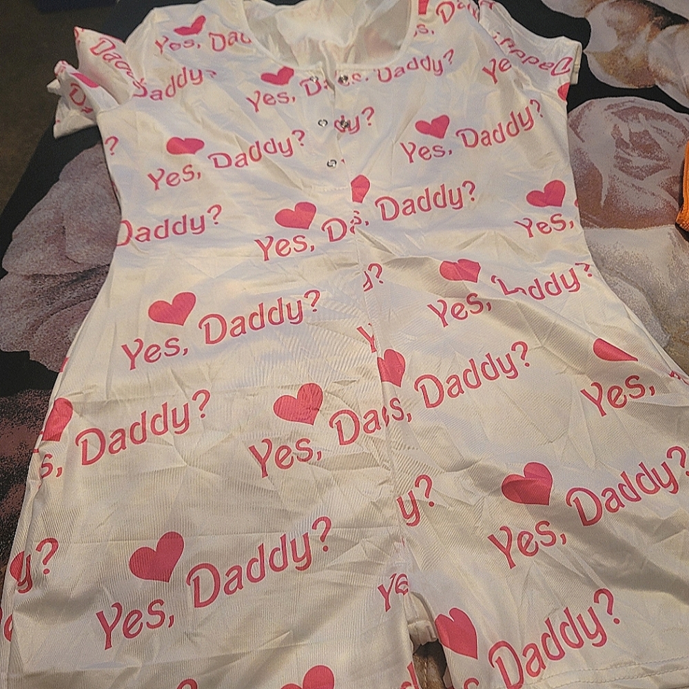 Brand new never worn shorts YES DADDY onsie
